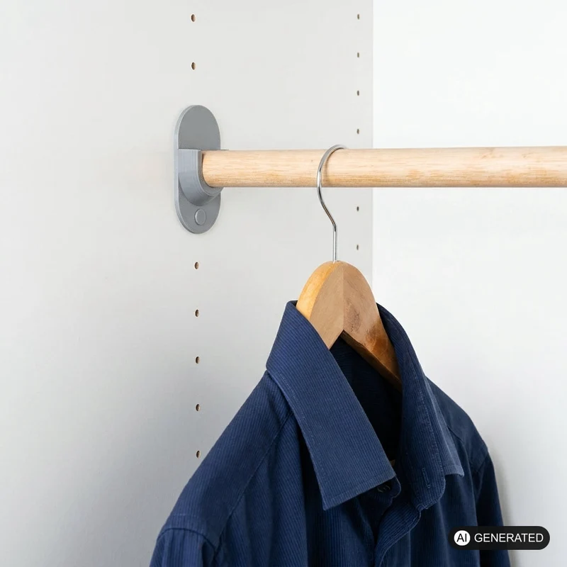 Steckbarer Kleiderstangenhalter kompatibel mit IKEA PAX Kleiderschrank