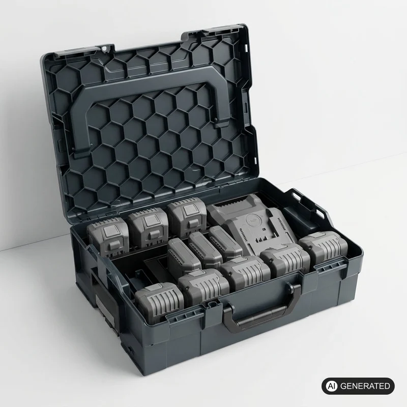 Batteriehalterung kompatibel mit BOSCH PRO L-BOXX Sortimo 238mm