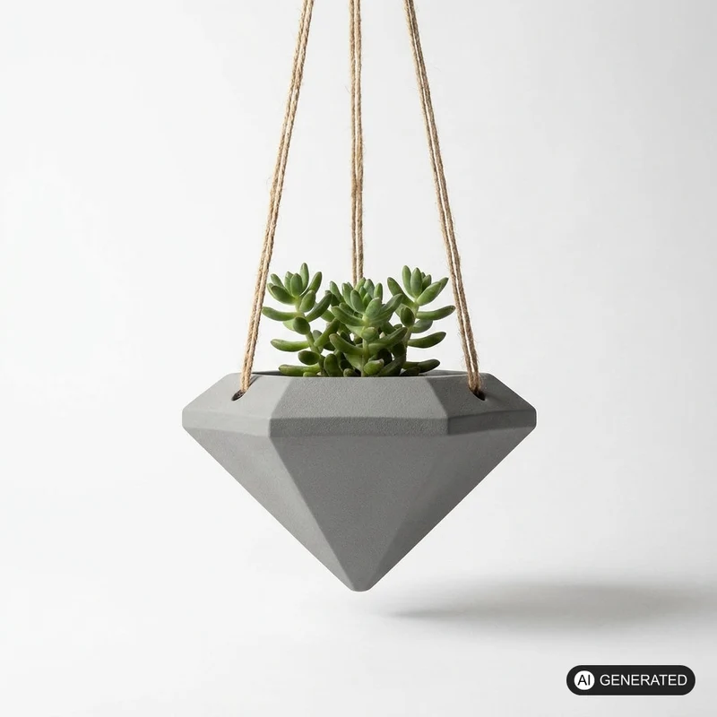 Pflanzenkübel zu Aufhängen in Diamantform Blumentopf
