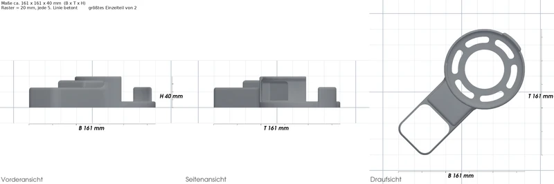 Steckdosenhalterung kompatibel mit Amazon Echo Dot 3. Generation