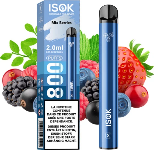 ISOK X Mix Berries 800 Puffs 20mg