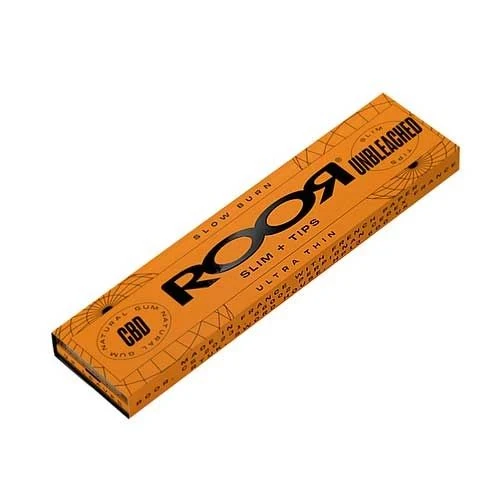 Roor Unbleached Ultra Thin Rolling Papers & Tips 32 Stk.