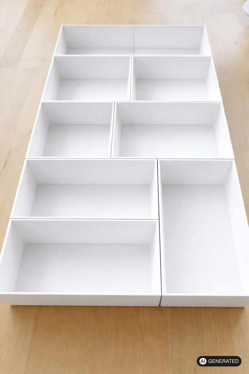 Organizer Schubladeneinsätze passend für IKEA ALEX obere Schublade