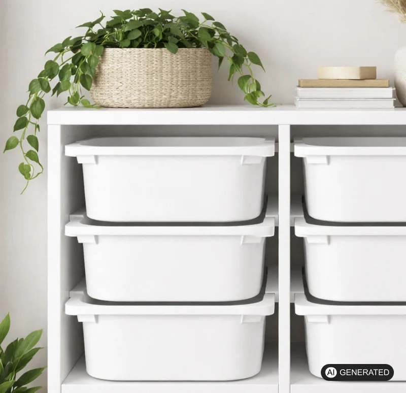 6x Schienen kompatibel mit IKEA Kallax Regal passend für IKEA Trofast Boxen DIY