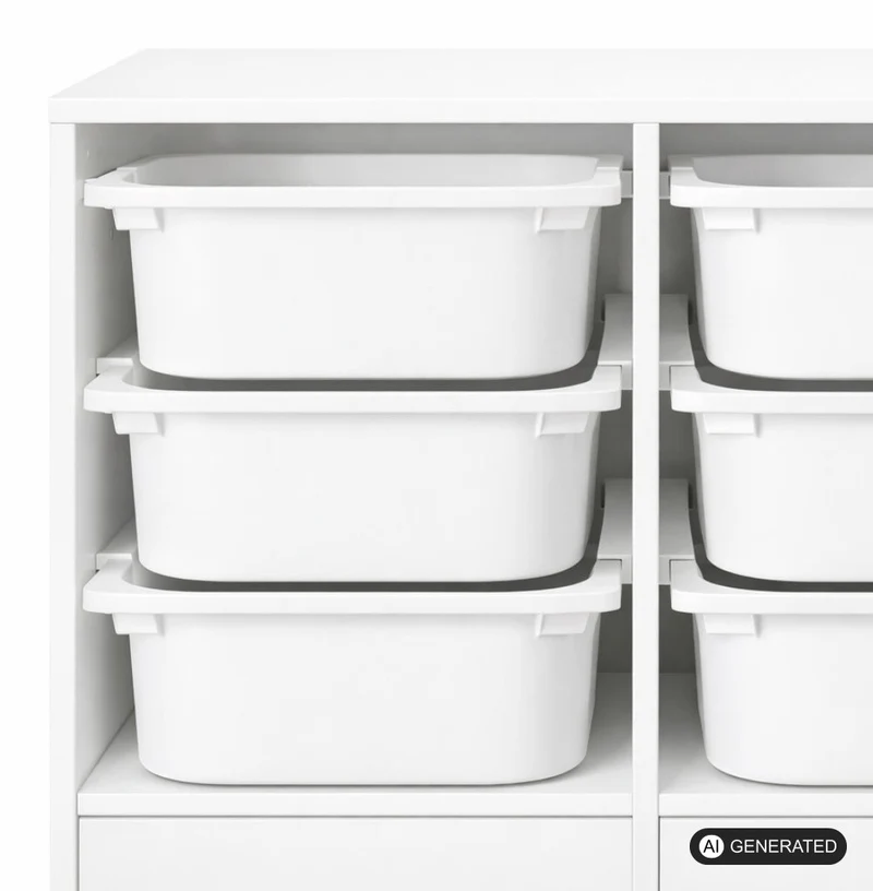 6x Schienen kompatibel mit IKEA Kallax Regal passend für IKEA Trofast Boxen DIY