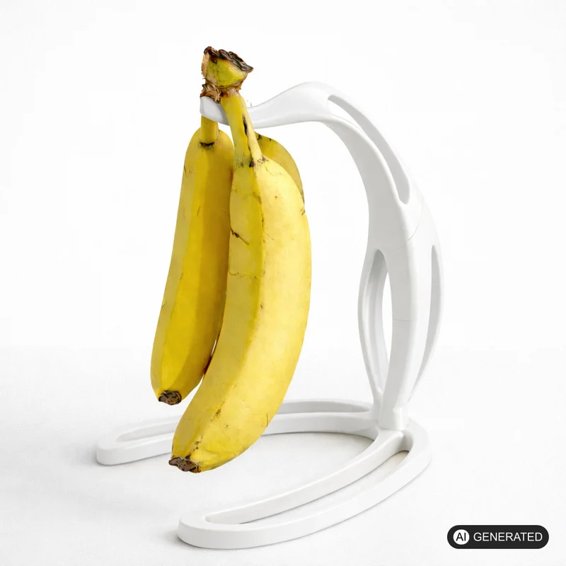 Bananenhalter Küchenregal mit Haken Deko Obstständer mit Bananen Design
