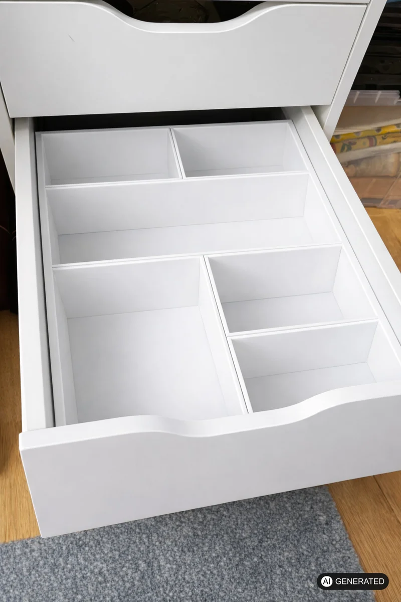 Organizer Schubladeneinsätze passend für IKEA ALEX untere Schublade