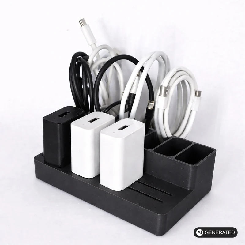 Schreibtisch Organizer für USB Kabel und Stecker