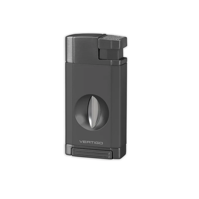Wind Resistant Twin Torch Lighter with V-Cut Design