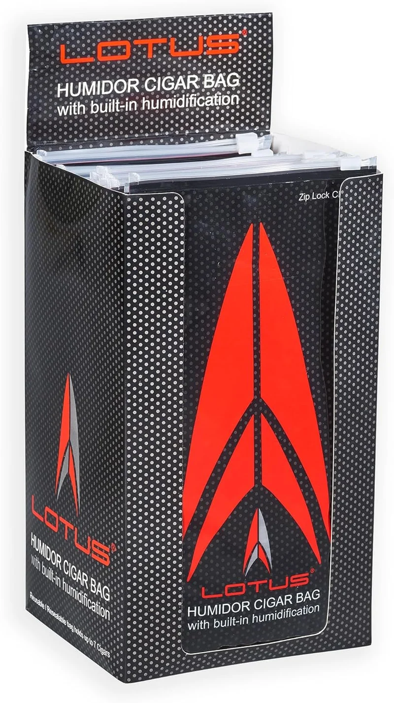 Lotus Cigar Bags 50-Pack | Portable Humidor Pouches