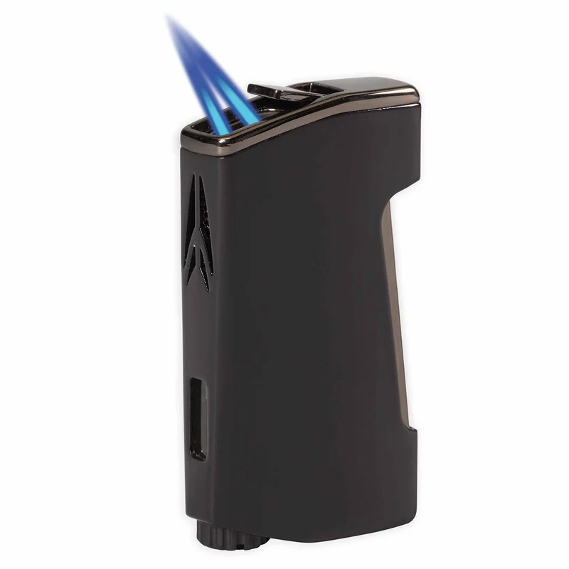 Twin Flame Cigar Torch with Built-in Punch