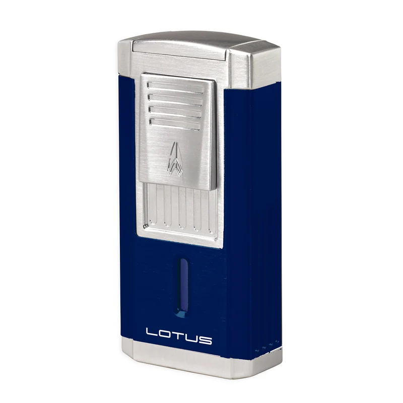Triple Flame Cigar Lighter with Built-In 60 Ring Cutter