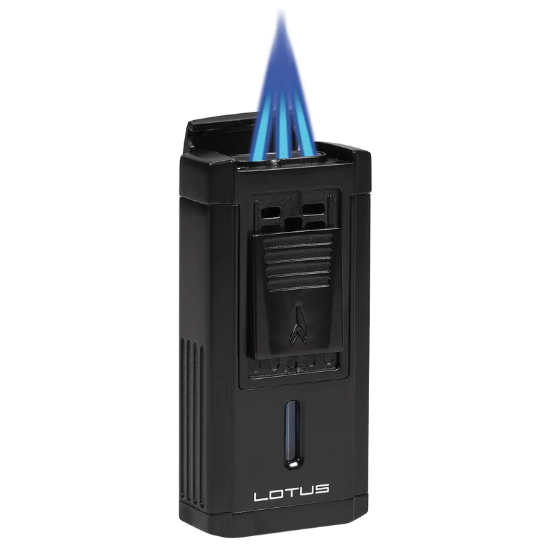 Triple Flame Wind Resistant Cigar Cutter Lighter