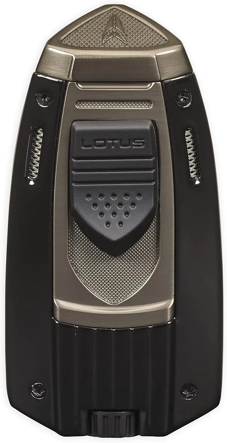Windproof Twin Torch Lighter with Cigar Punch