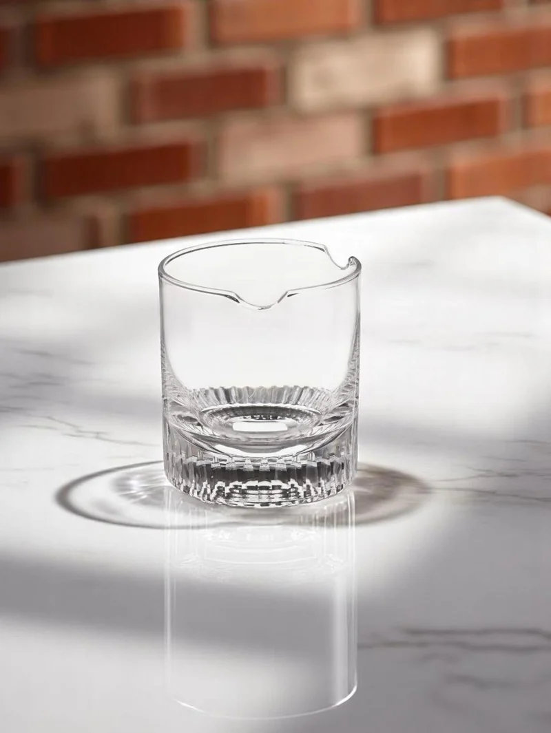 Whiskey Glass with Cigar Rest | Luxury Crystal Tumbler