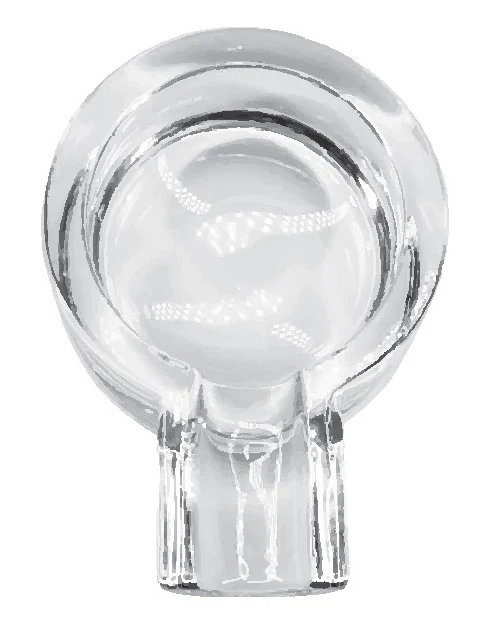 Crystal Single Cigar Ashtray - Deep Basin Design