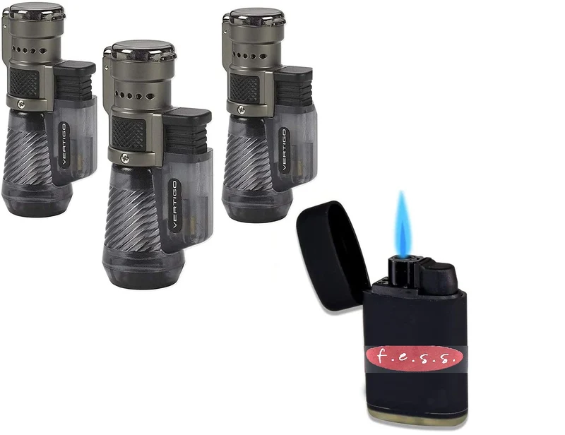 Vertigo Cyclone Triple Torch Lighter 3-Pack | Lotus
