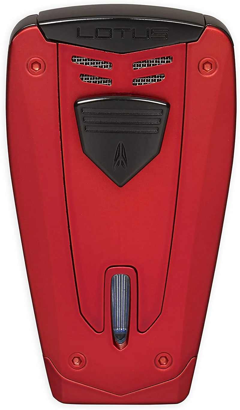 Lotus Fusion Triple Torch Lighter - Red & Black
