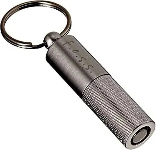 Athena 8mm Retractable Cigar Punch Keychain - Gun Metal