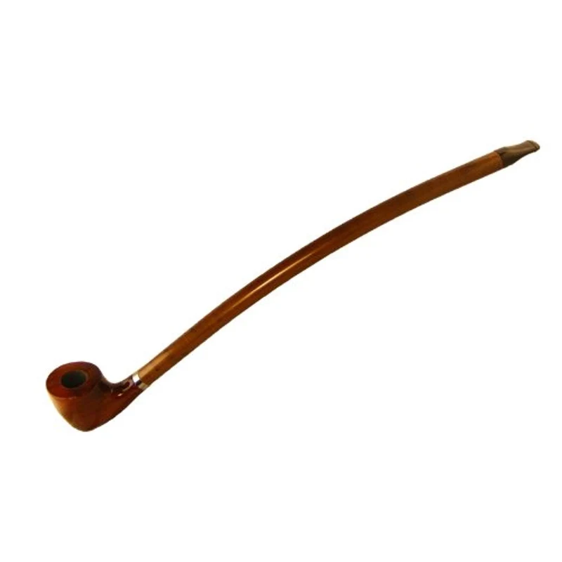 15" Cherry Hand-Carved Churchwarden Tobacco Pipe