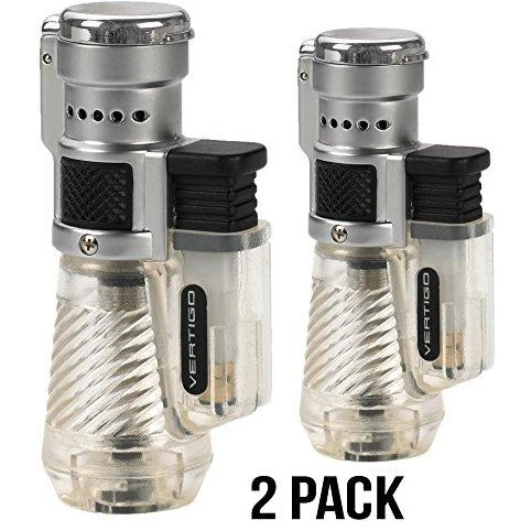 Vertigo Triple Torch Cigar Lighter 2 Pack - Wind Resistant