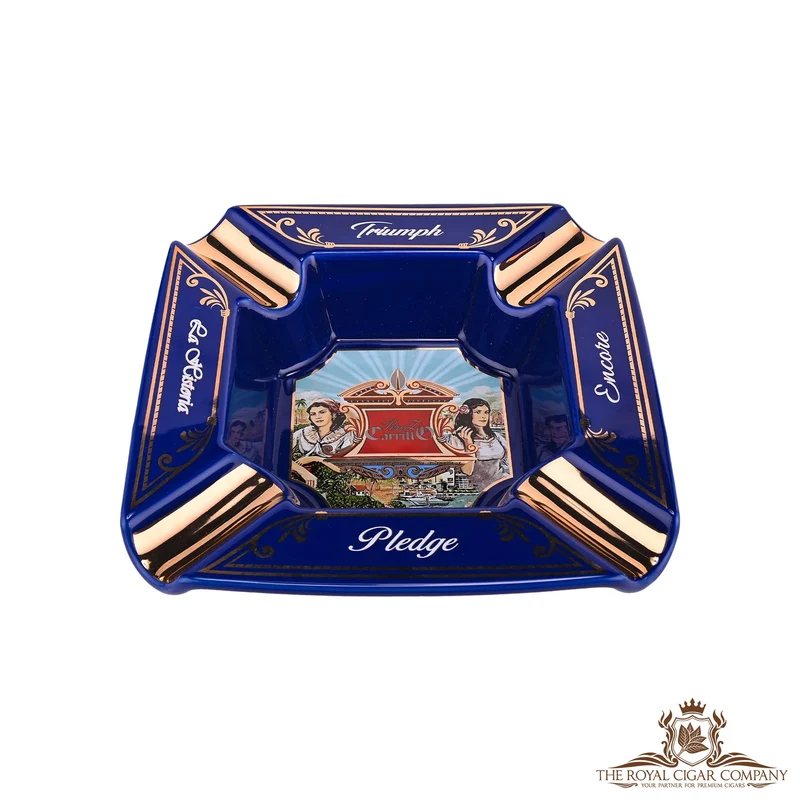 E.P. Carrillo Feuerzeug- und Cutter-Set Blau