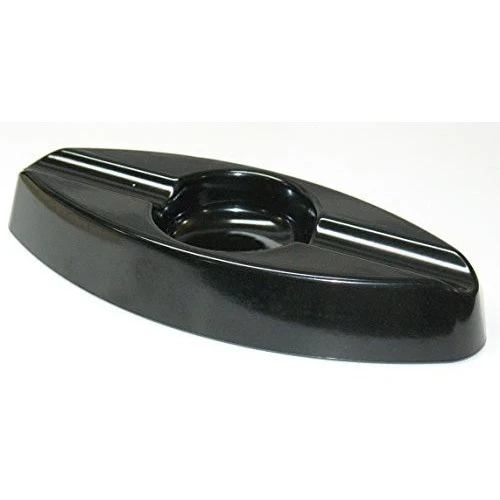 Black Melamine 2 Cigar Rest Ashtray - Indoor & Patio