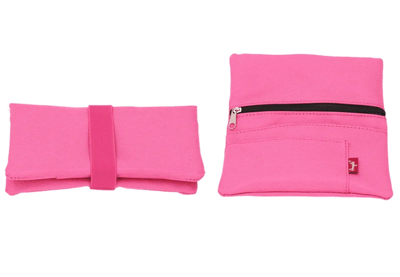 Angelo Feinschnittbeutel Nylon pink, 16x9cm mit Gummiband