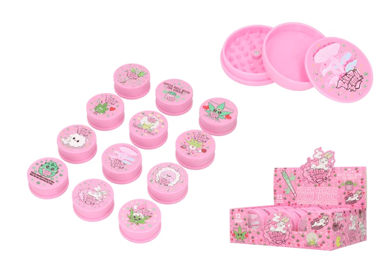 Super Heroes Grinder 3tlg. Pink Bunny verschiedene Motive, Ø 6cm, H. 2,6cm