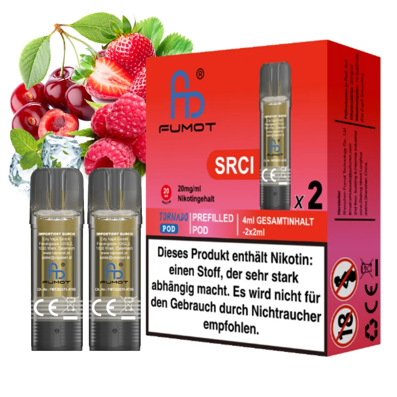 Fumot Tornado Pod - SRCI (Strawberry Raspberry Cherry Ice)