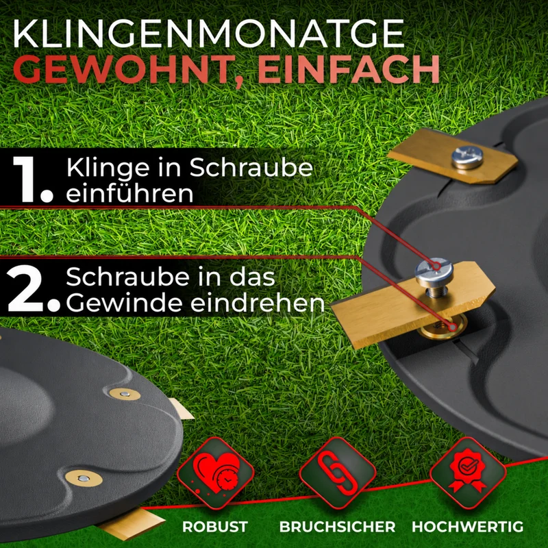 7 Klingen Messerscheibe kompatibel mit Roborock - RockNeo Q-Serie Q105, Q110, S1 Serie S108, S115 inkl. Klingen, hochwertiges Mähroboter Upgrade