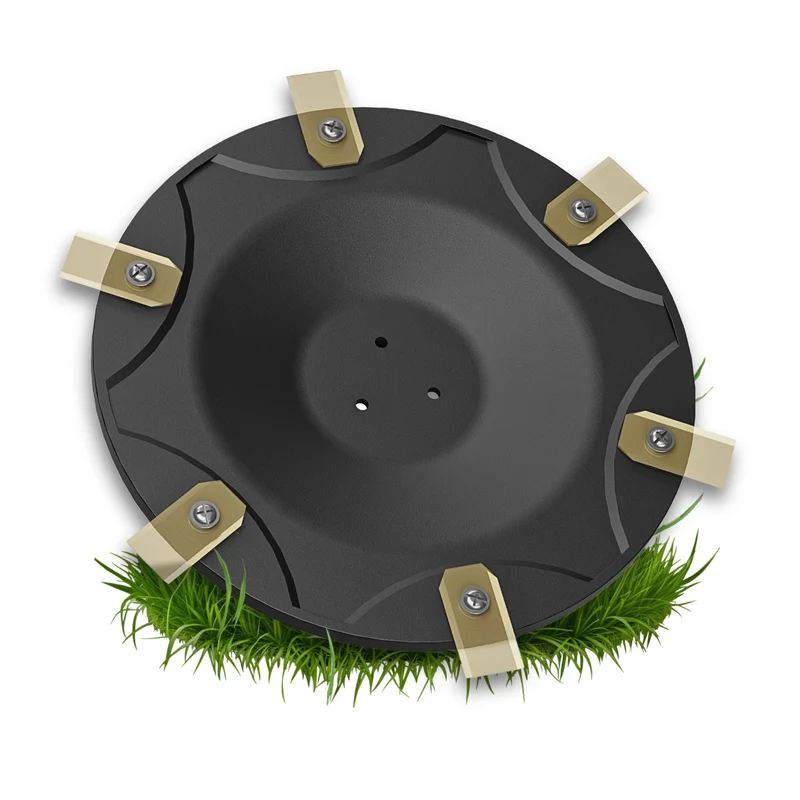 6er Messerscheibe kompatibel mit ECOVACS Goat O500, O800, O1200, G1-800, G1-2000, G1 - Premium Mähteller aus glasfaserverstärktem Kunststoff für 6 Klingen