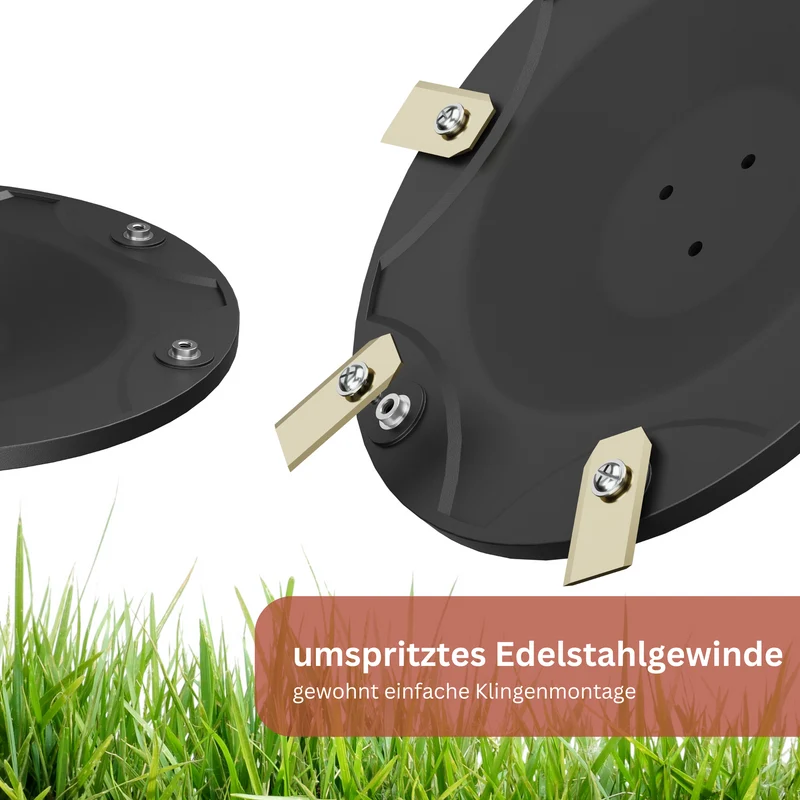6er Messerscheibe kompatibel mit ECOVACS Goat O500, O800, O1200, G1-800, G1-2000, G1 - Premium Mähteller aus glasfaserverstärktem Kunststoff für 6 Klingen