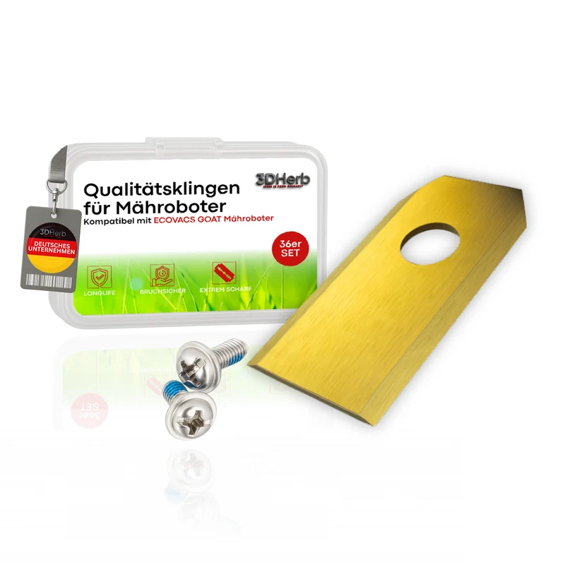 6er Messerscheibe kompatibel mit ECOVACS Goat O500, O800, O1200, G1-800, G1-2000, G1 - Premium Mähteller aus glasfaserverstärktem Kunststoff für 6 Klingen