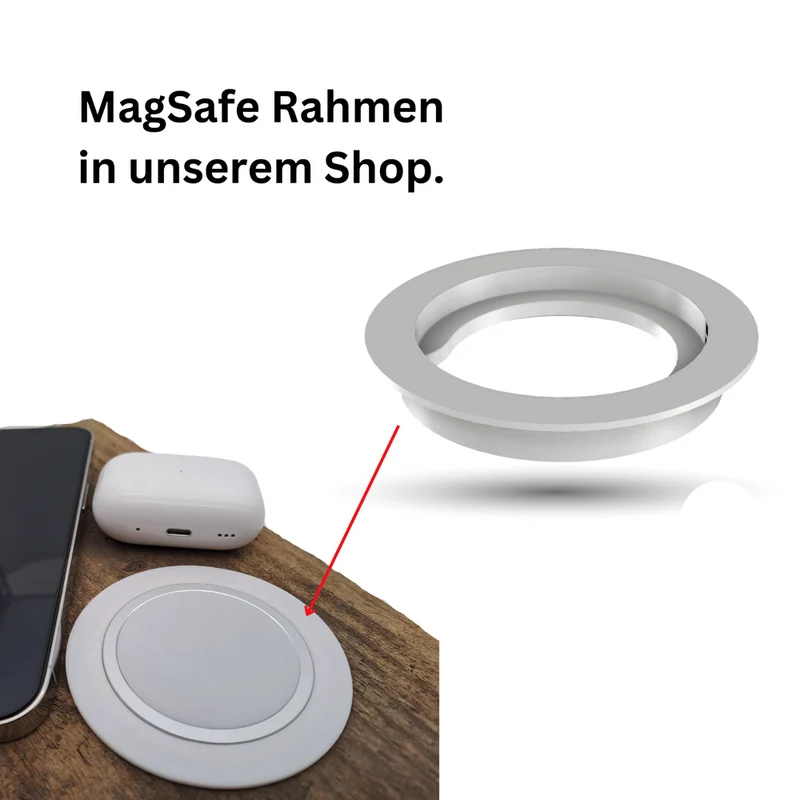 Für Apple Watch Charger Halter - Unterputz DIY Einbaurahmen Schreibtisch, Büro