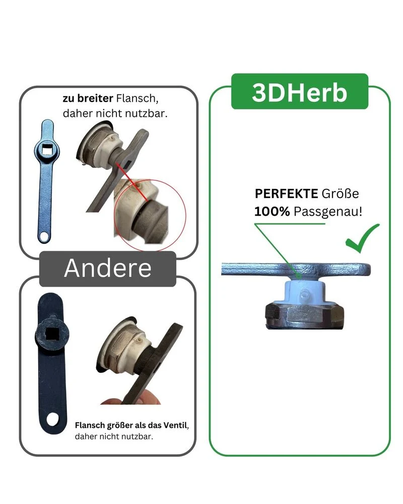 Entlüftungsschlüssel Heizungsschlüssel Heizkörper Entlüftungsgriff V2A B-WARE
