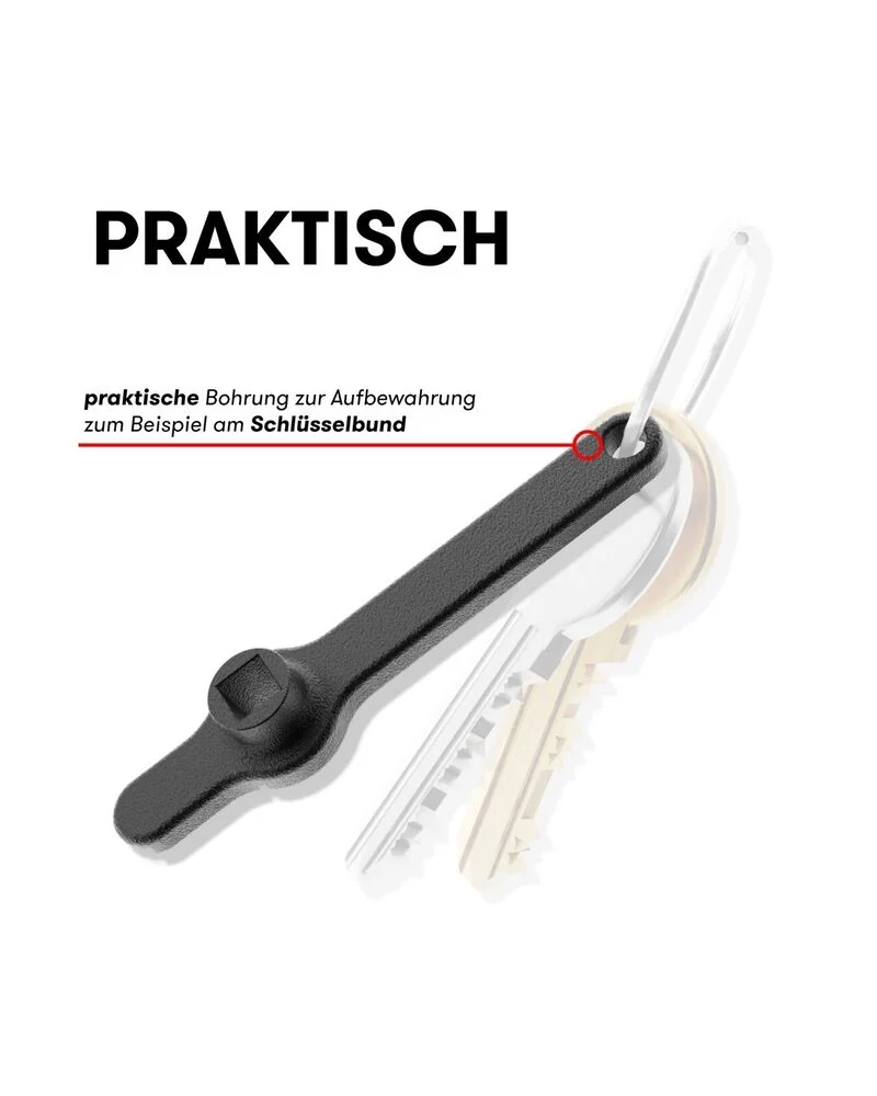 Entlüftungsschlüssel Heizungsschlüssel Heizkörper Entlüftungsgriff V2A B-WARE