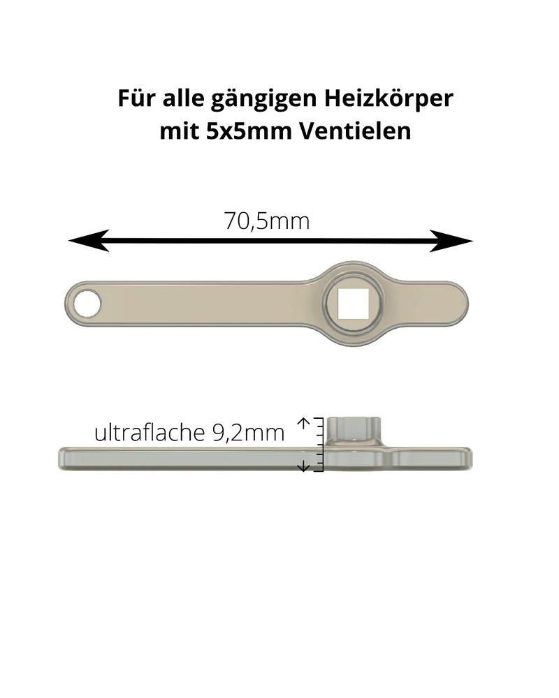Entlüftungsschlüssel Heizungsschlüssel Heizkörper Entlüftungsgriff V2A B-WARE