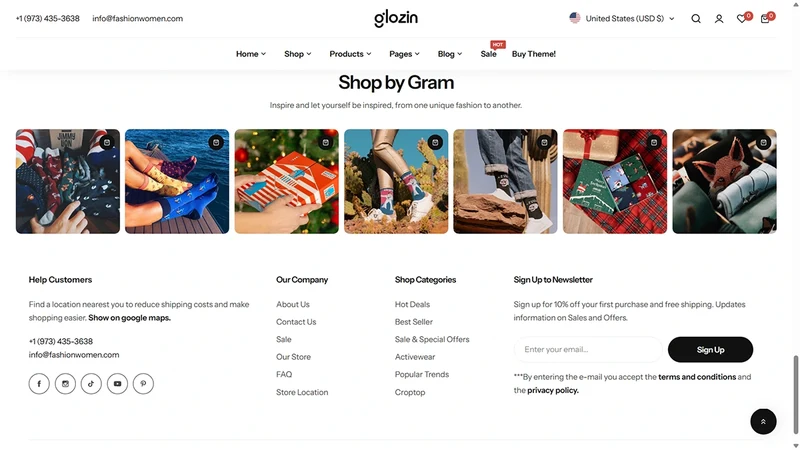 Glozin theme – Socks | Apparel & Accessories