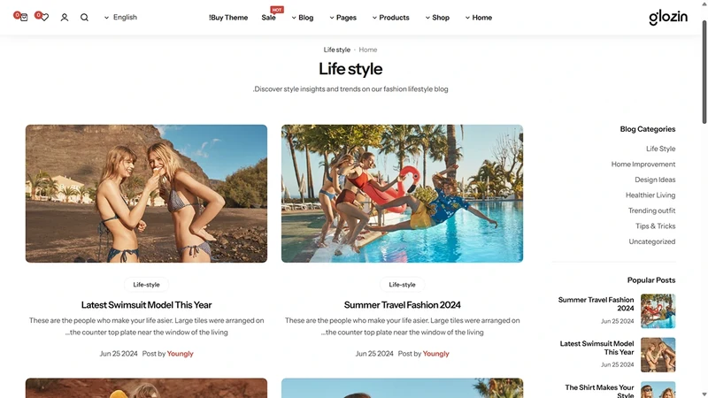 Glozin theme – RTL Demo | RTL Layout & Multilingual