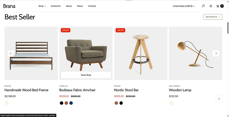Agile Theme – Brana | Furniture & Home Decor