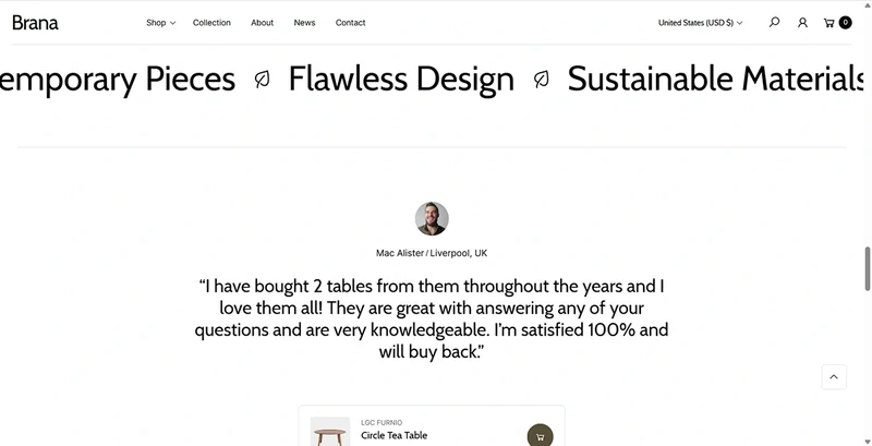 Agile Theme – Brana | Furniture & Home Decor