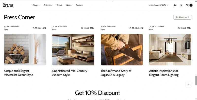 Agile Theme – Brana | Furniture & Home Decor