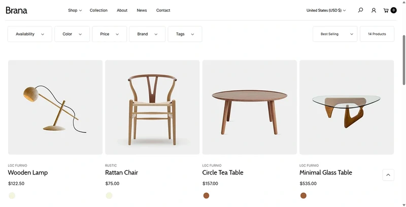 Agile Theme – Brana | Furniture & Home Decor