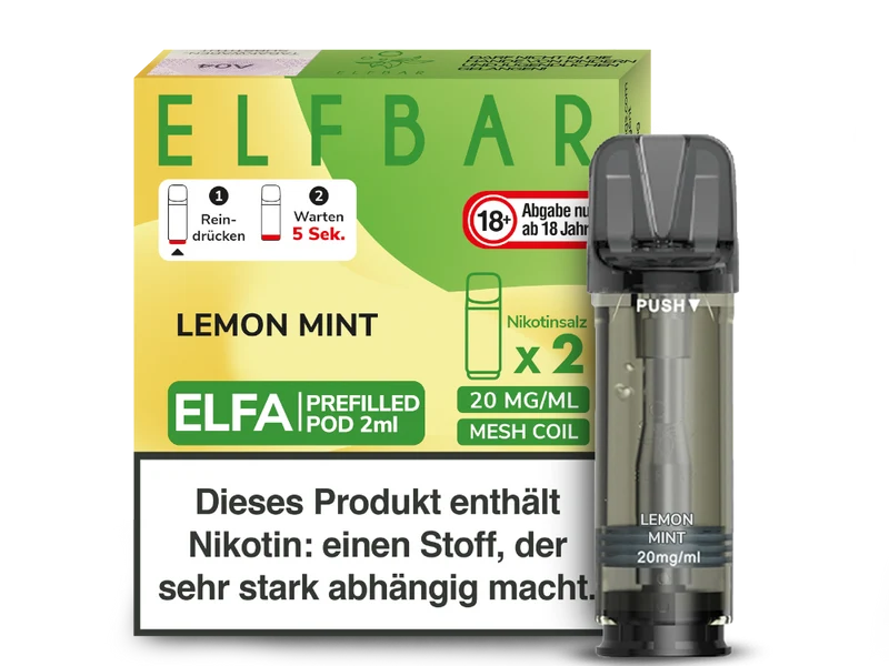 Elfbar ELFA POD Lemon Mint (2x2ml) 20mg