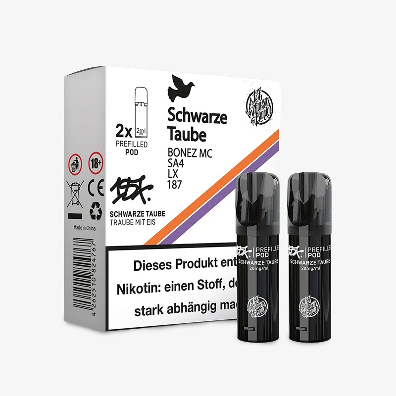 187 Doppel-Pods (2x2ml) 20mg schwarze Taube