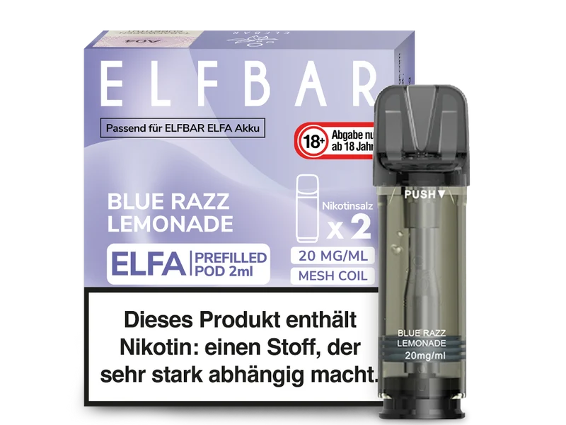 Elfbar ELFA - POD Blue Razz Lemonade (2x2ml) 20mg