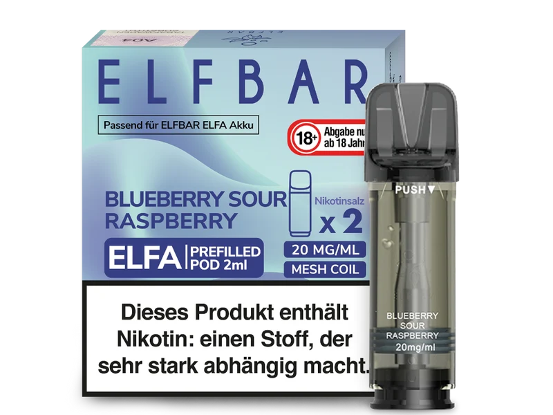 Elfbar ELFA - POD Blueberry Sour Raspberry (2x2ml) 20mg