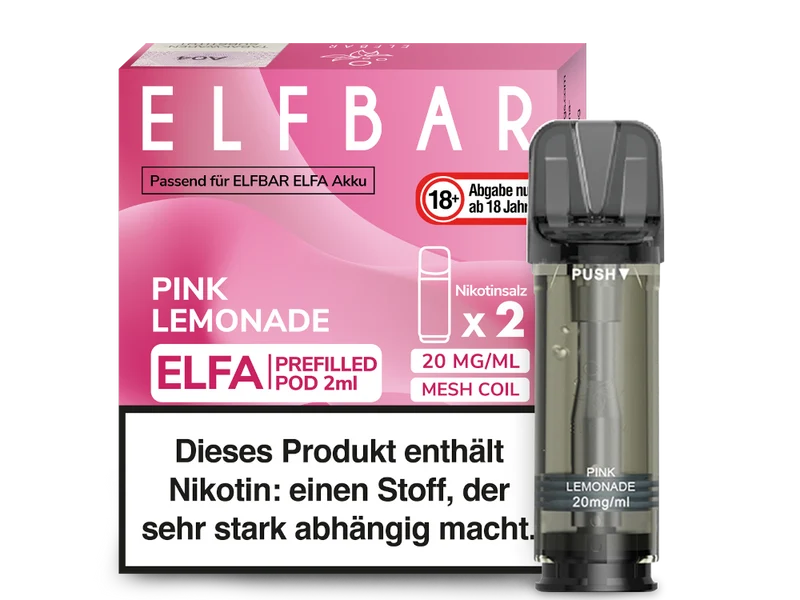 Elfbar ELFA - POD Pink Lemonade (2x2ml) 20mg