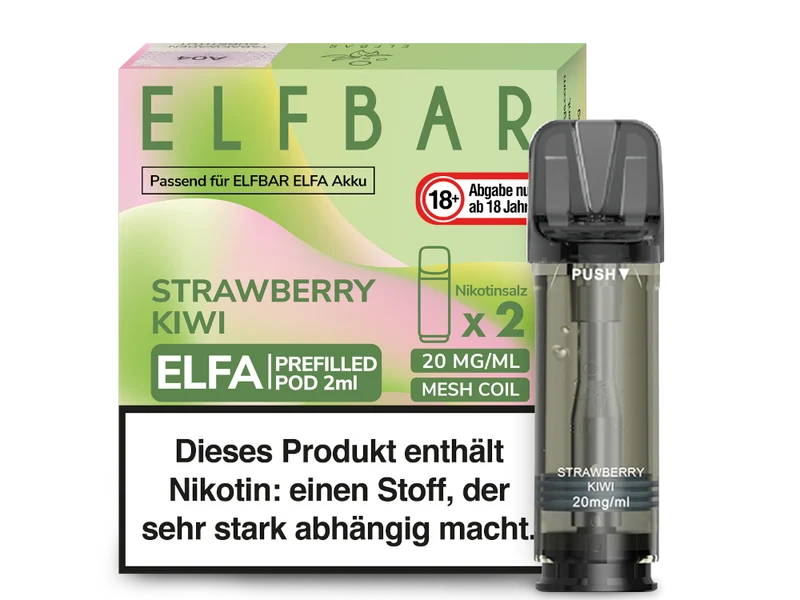Elfbar ELFA - POD Strawberry Kiwi (2x2ml) 20mg